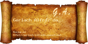 Gerlach Alfréda névjegykártya
